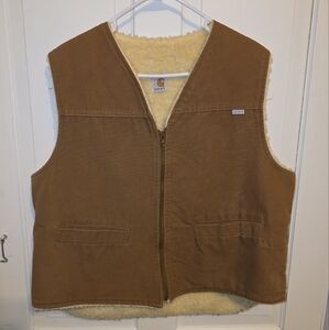 Carhartt Brown Sherpa-Lined Vest